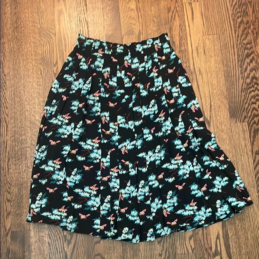 Like new J. Crew A-Line Pleated Midi Skirt